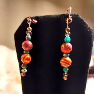 Handmade crystal earrings.